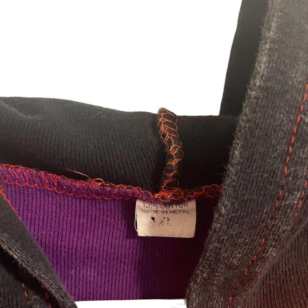 Multicolored Patchwork Embroidered Hippie Zip Up … - image 4